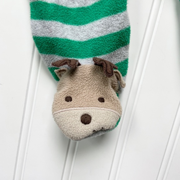 •Carter’s• reindeer fleece footed onesie - Picture 2 of 5